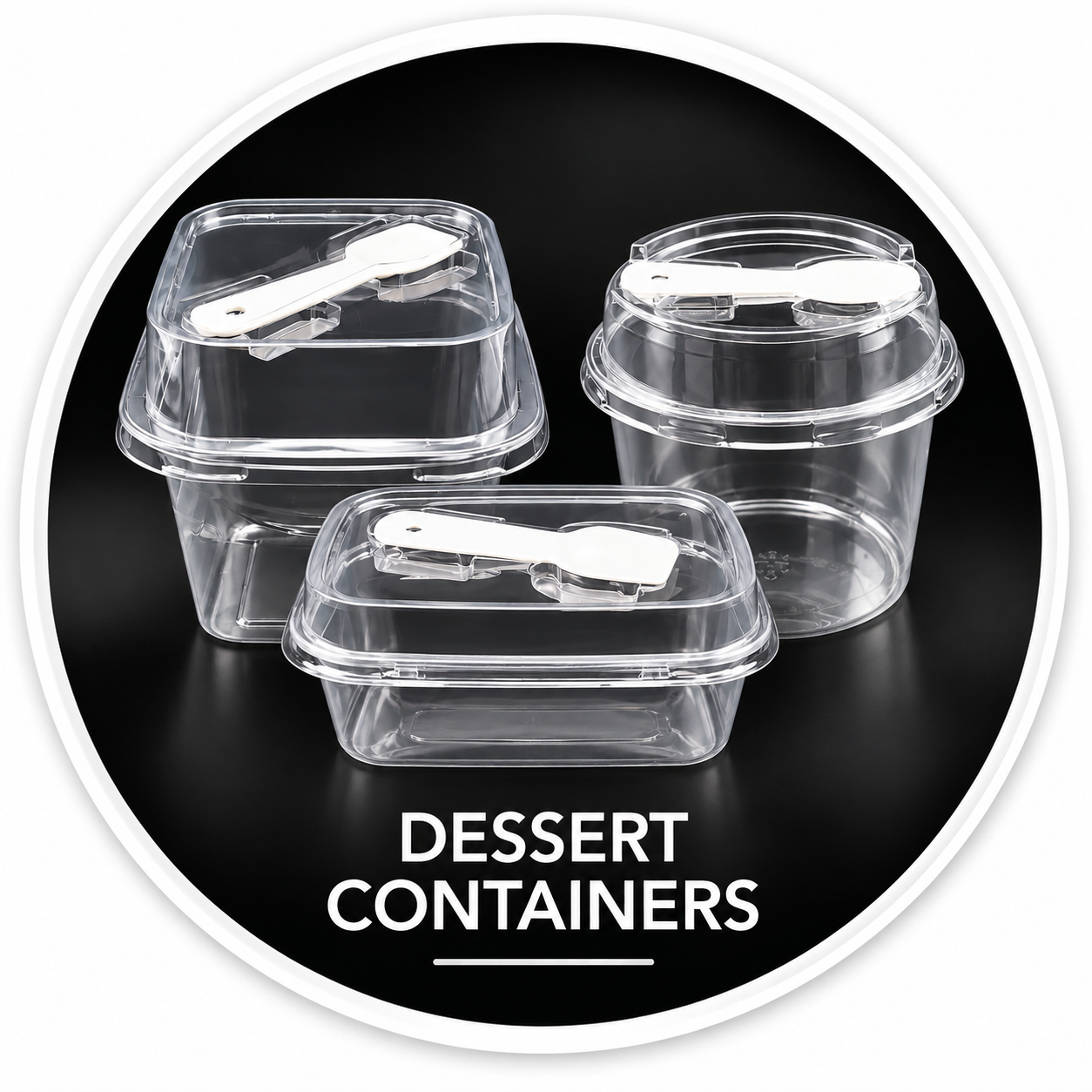 DESSERT CONTAINERS WITH SPOON