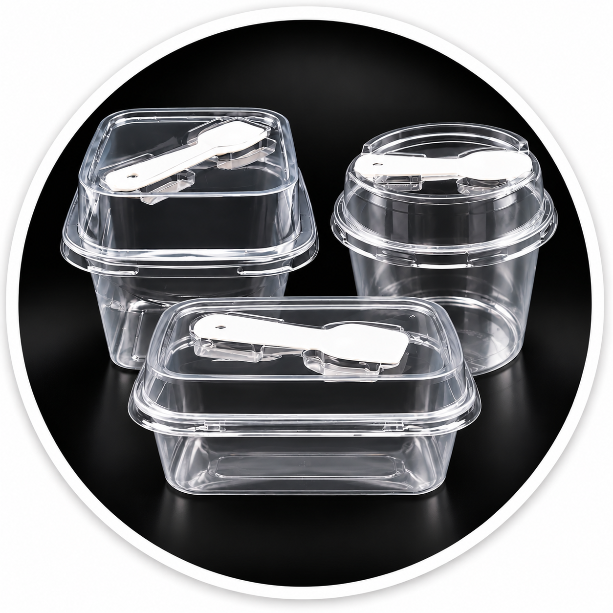 DESSERT CONTAINERS WITH SPOON