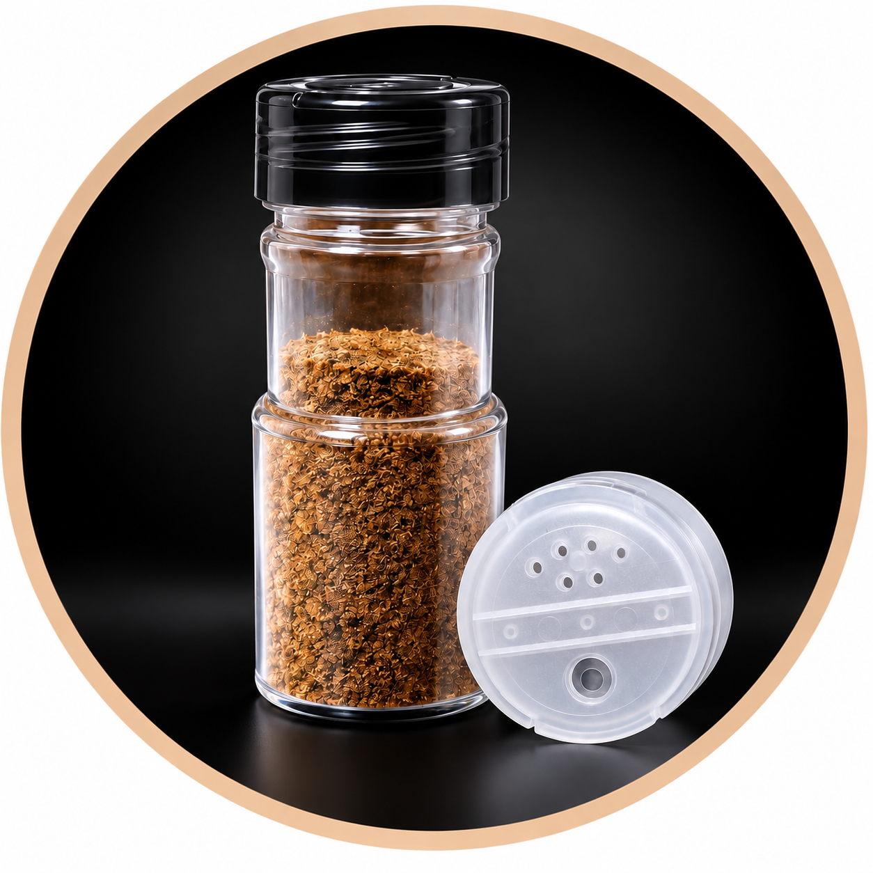 CLEAR SPICE and SALT CONTAINERS